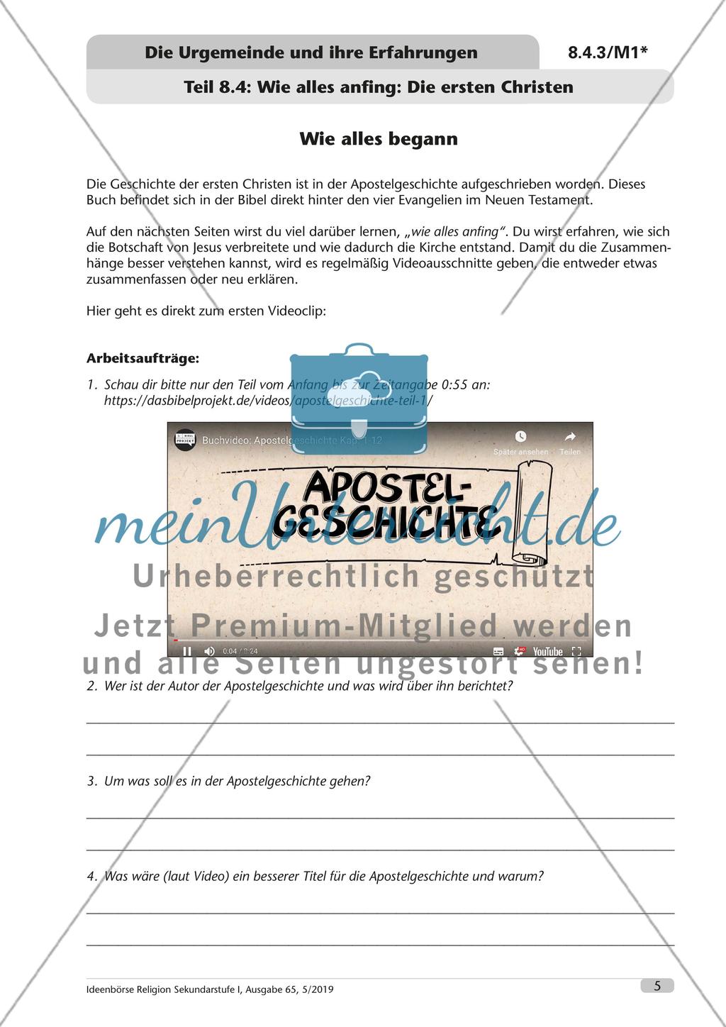 Die Urgemeinde und ihre Erfahrungen Preview 6