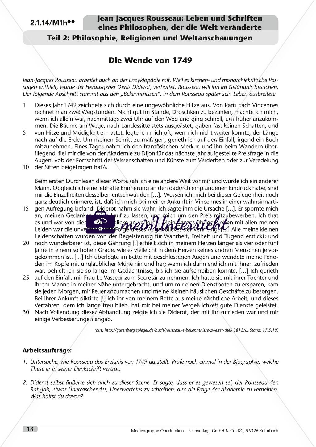 Jean-Jacques Rousseau: Leben und Schriften eines Philosophen, der die Welt veränderte - M1 Preview 8