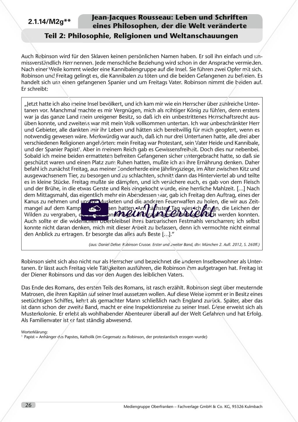 Jean-Jacques Rousseau: Leben und Schriften eines Philosophen, der die Welt veränderte - M2a-M2i Preview 7