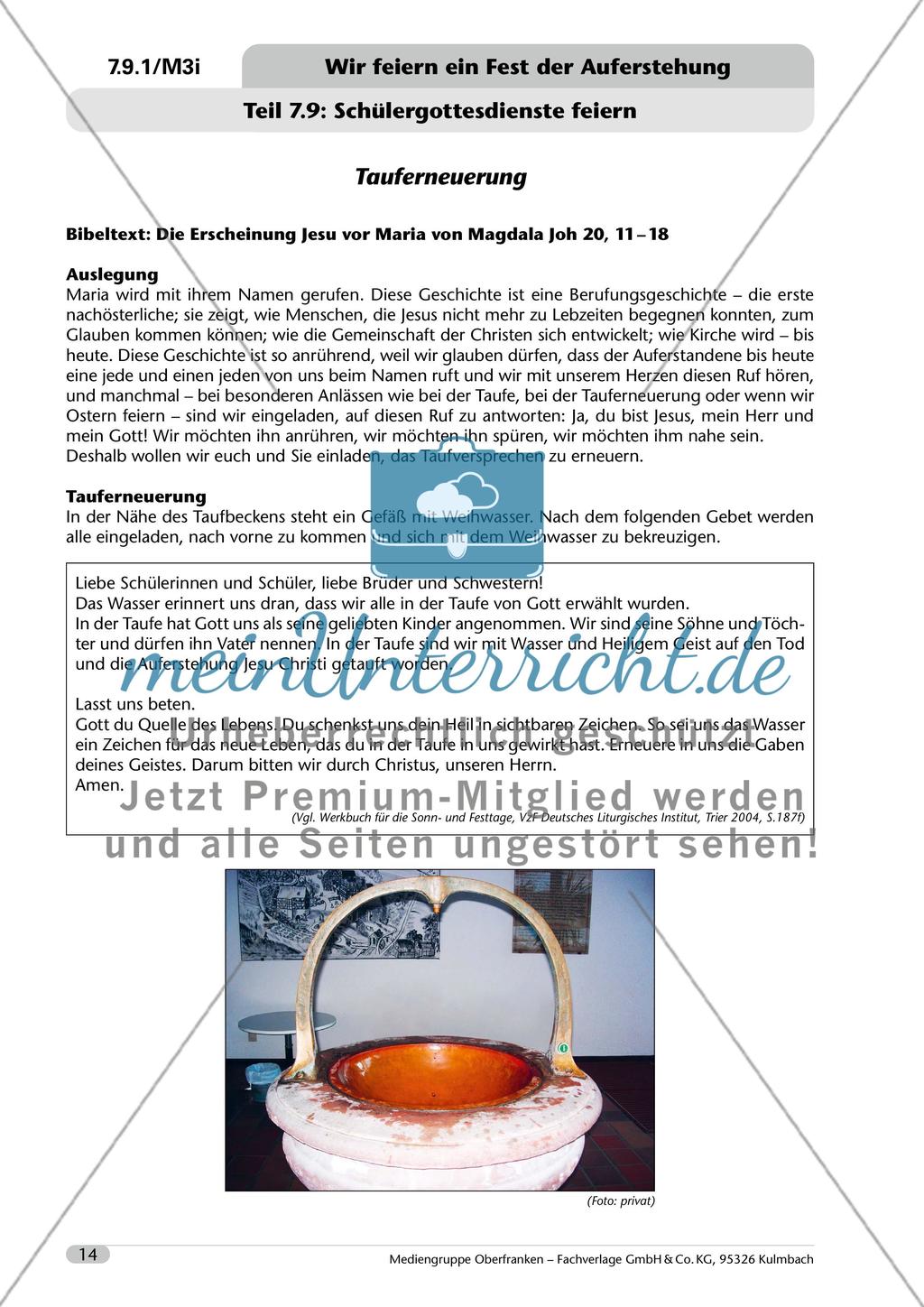 Wir feiern ein Fest der Auferstehung - meinUnterricht