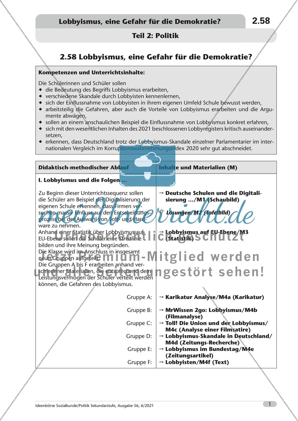 Lobbyismus, eine Gefahr für die Demokratie? Preview 2