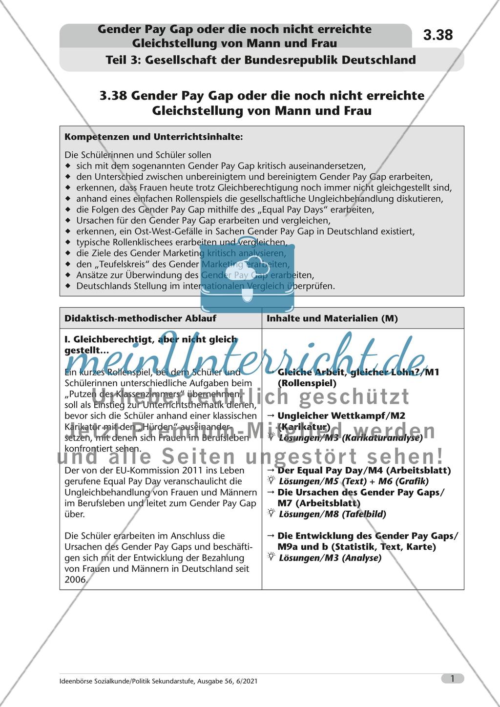 Gender Pay Gap oder die noch nicht erreichte Gleichstellung von Mann und Frau Preview 2