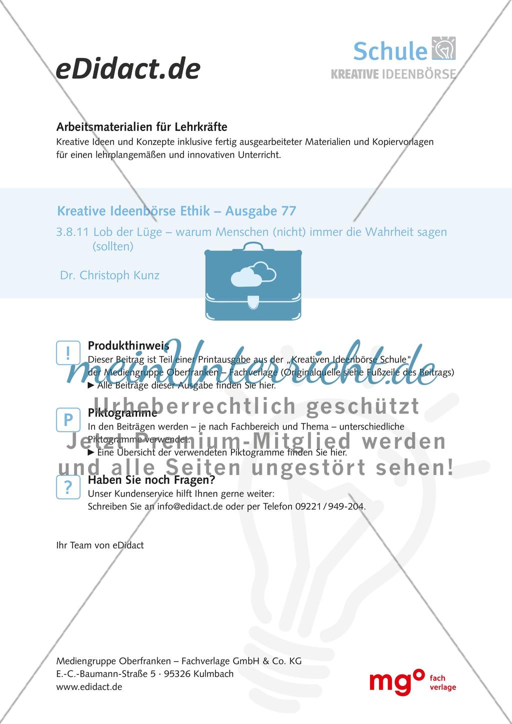 Lob der Lüge – warum Menschen (nicht) immer die Wahrheit sagen (sollten) Preview 1