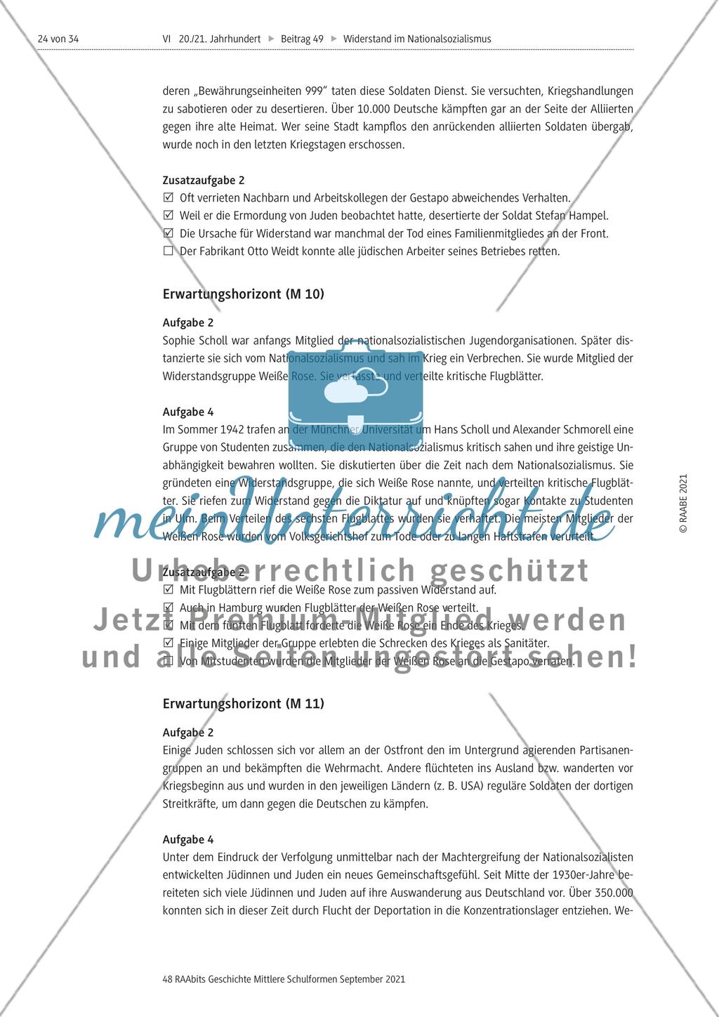 Wie wurde im Nationalsozialismus Widerstand geleistet? Preview 12