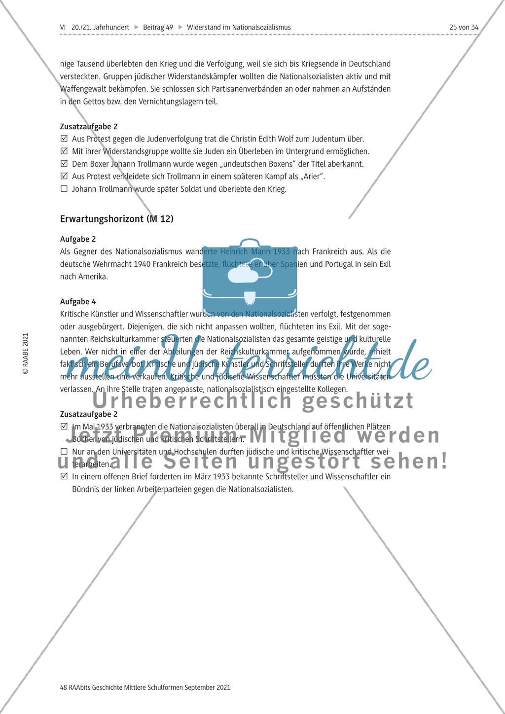 Wie wurde im Nationalsozialismus Widerstand geleistet? Preview 13