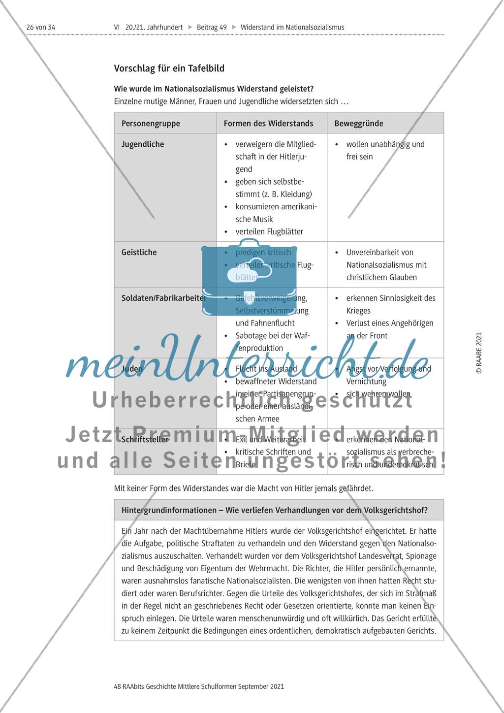 Wie wurde im Nationalsozialismus Widerstand geleistet? Preview 14