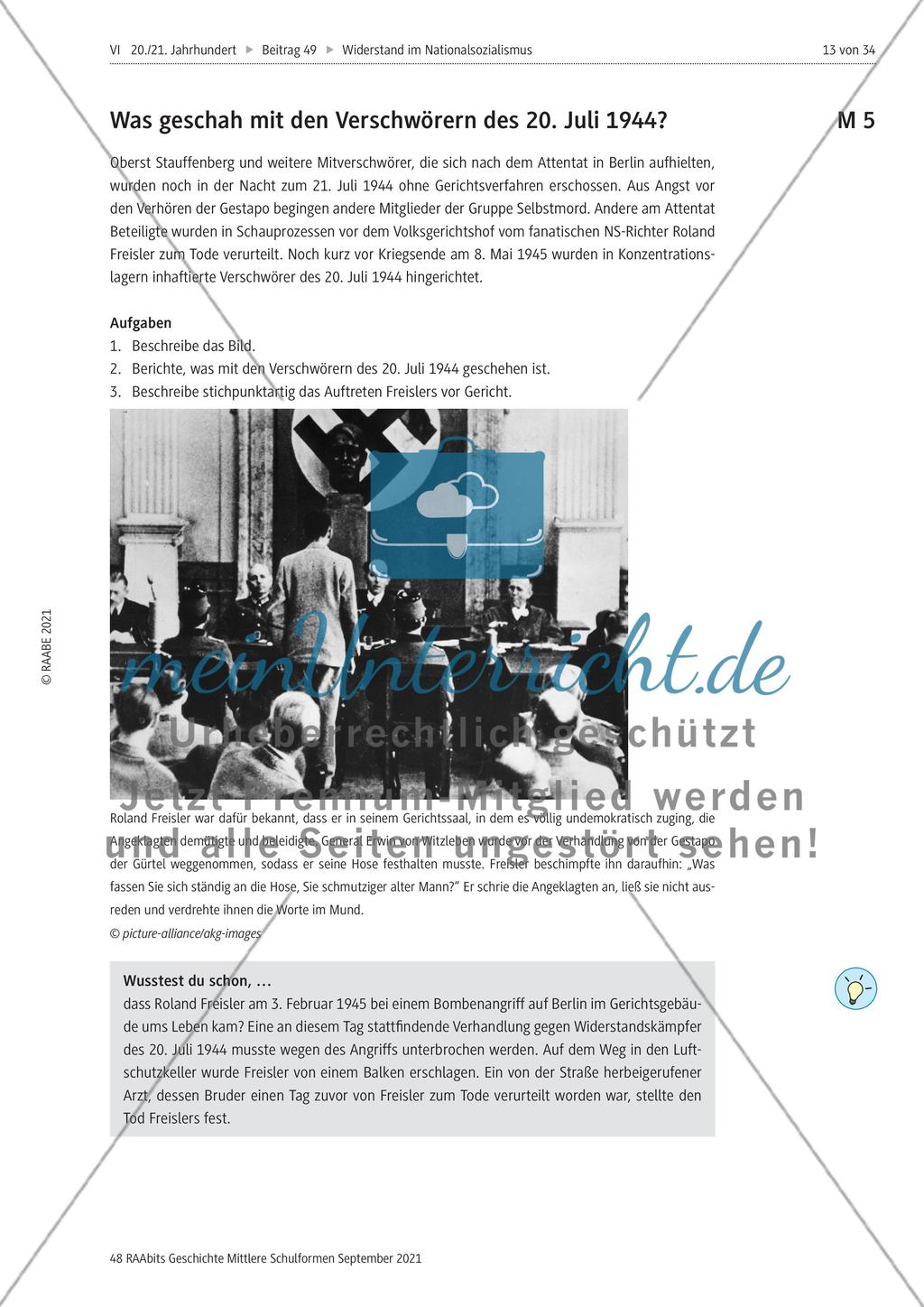 Wie wurde im Nationalsozialismus Widerstand geleistet? Preview 1