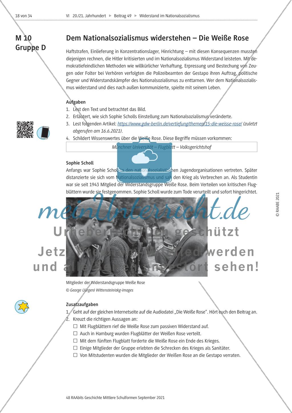 Wie wurde im Nationalsozialismus Widerstand geleistet? Preview 6