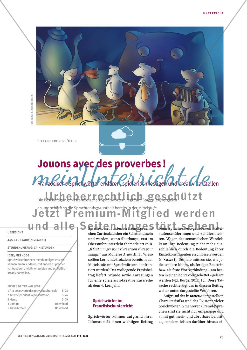 Jouons avec des proverbes! Preview 1