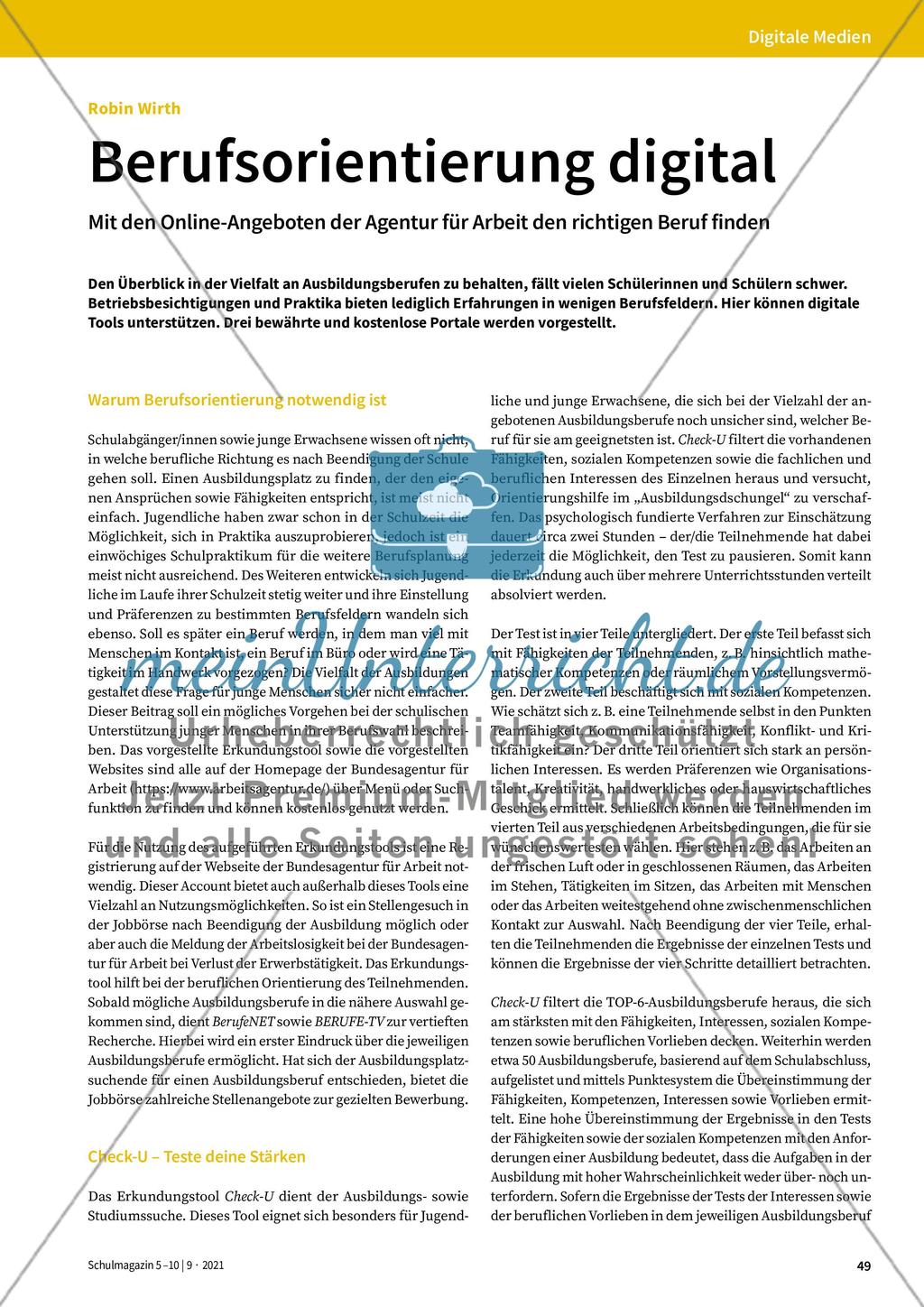 Berufsorientierung digital Preview 1