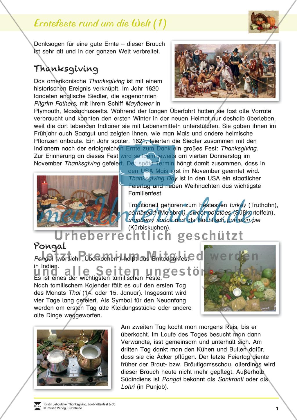 Thanksgiving, Laubhüttenfest & Co Preview 3