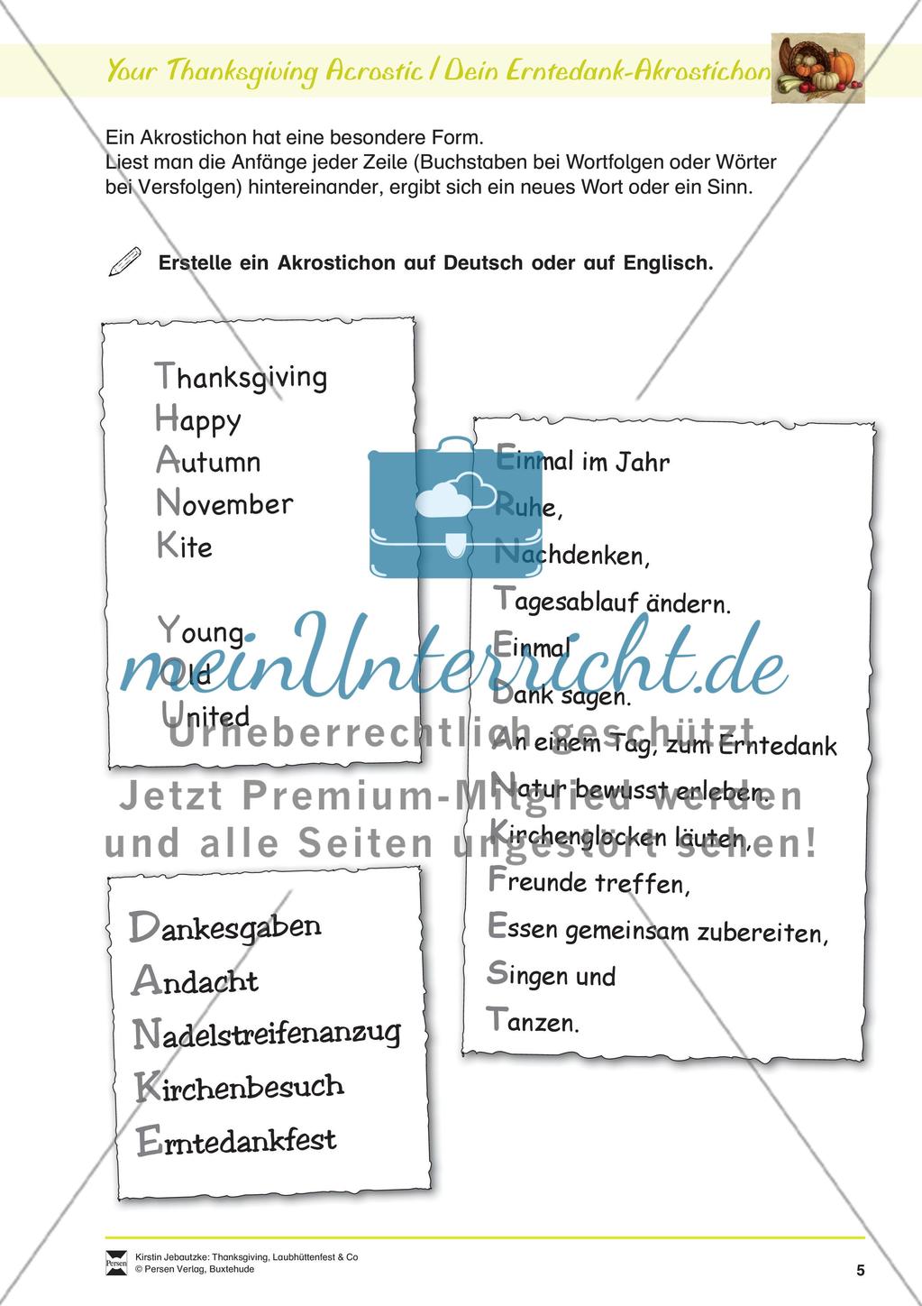 Thanksgiving, Laubhüttenfest & Co Preview 7