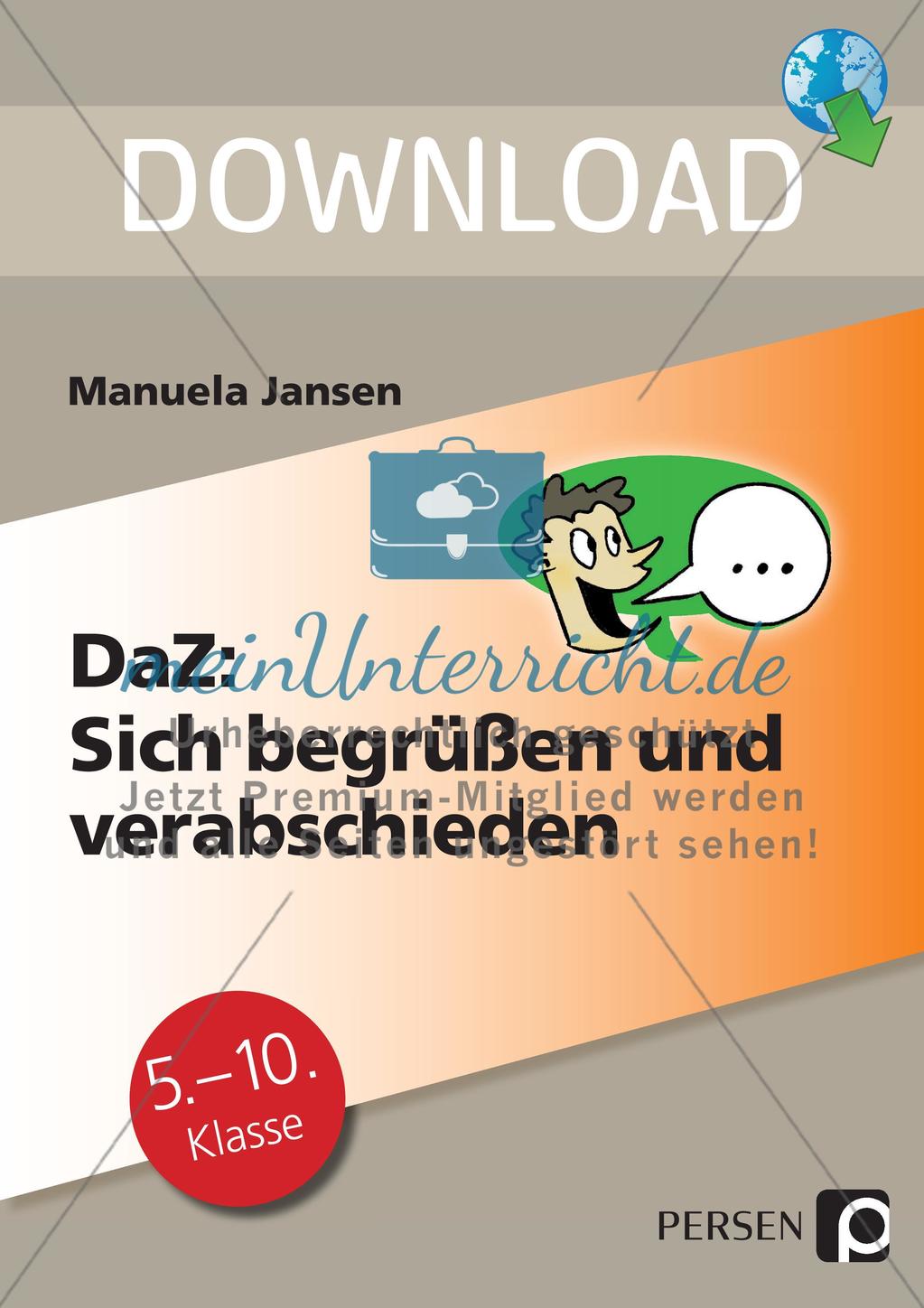 DaZ: Sich begrüßen und verabschieden Preview 1