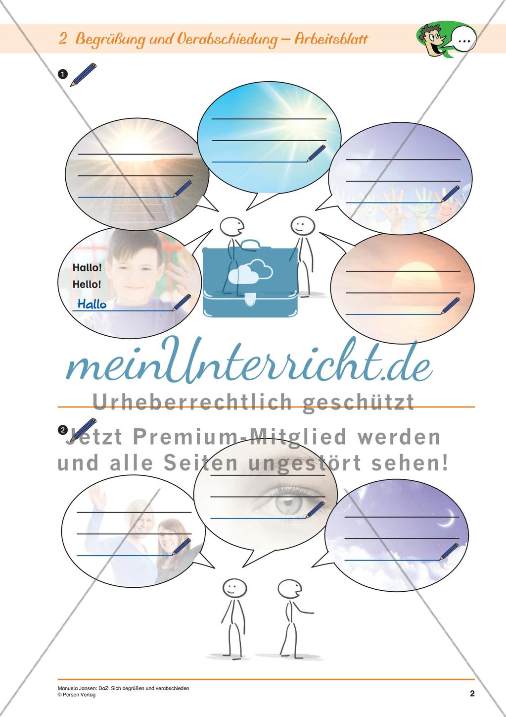 DaZ: Sich begrüßen und verabschieden Preview 4