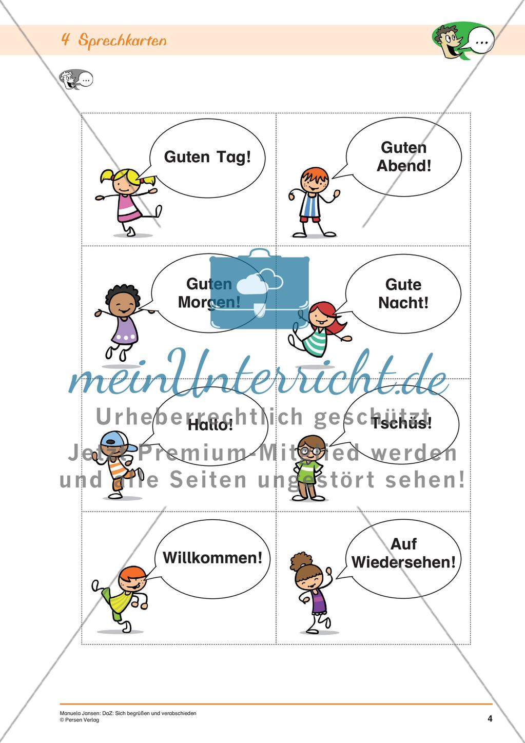 DaZ: Sich begrüßen und verabschieden Preview 6