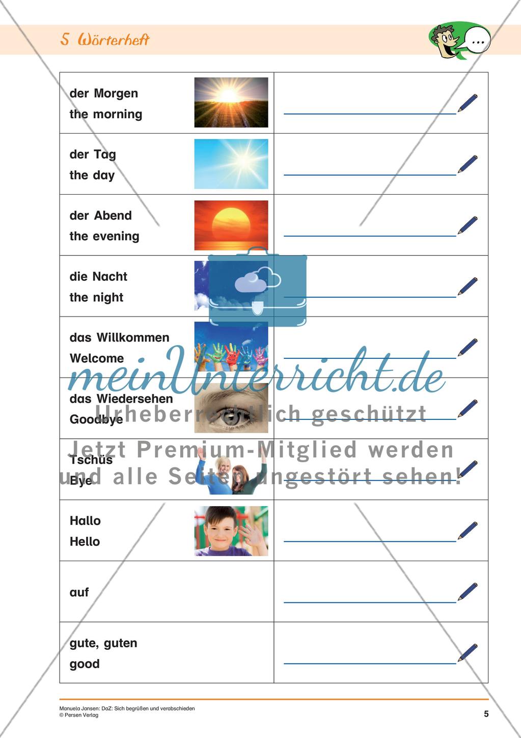 DaZ: Sich begrüßen und verabschieden Preview 7
