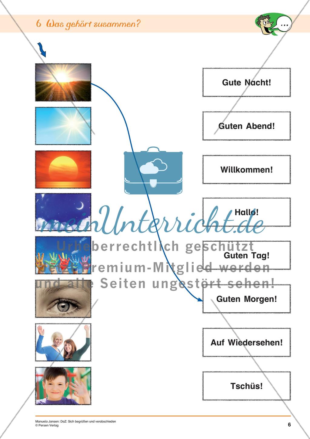DaZ: Sich begrüßen und verabschieden Preview 8