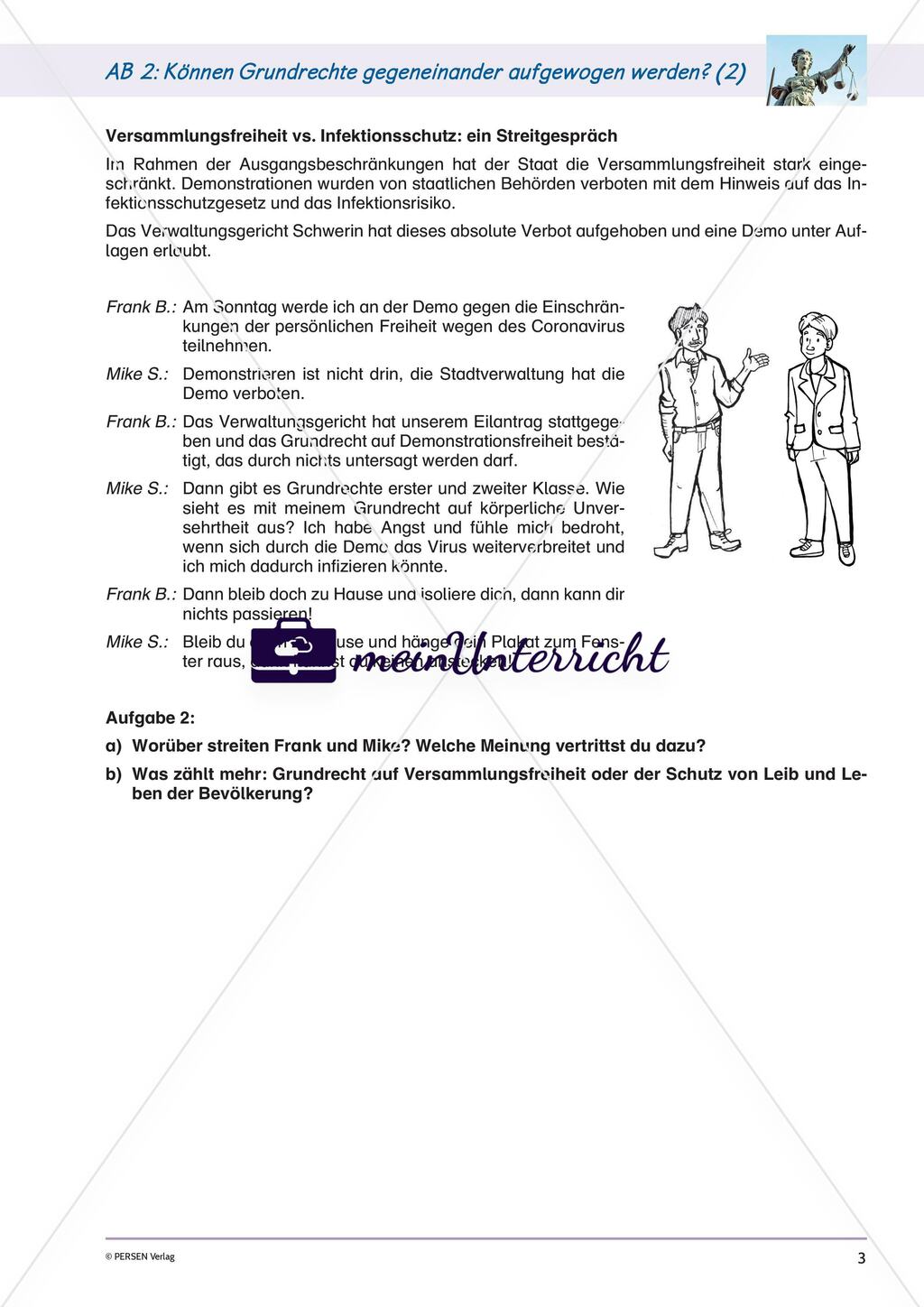Ethik in Zeiten von Corona - meinUnterricht