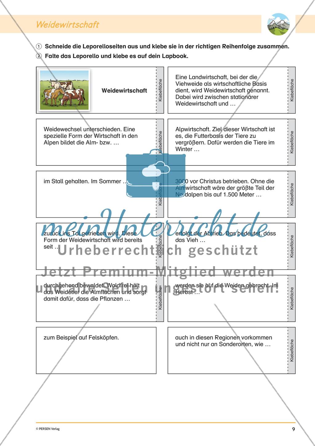 Lapbook: Die Alpen Preview 11