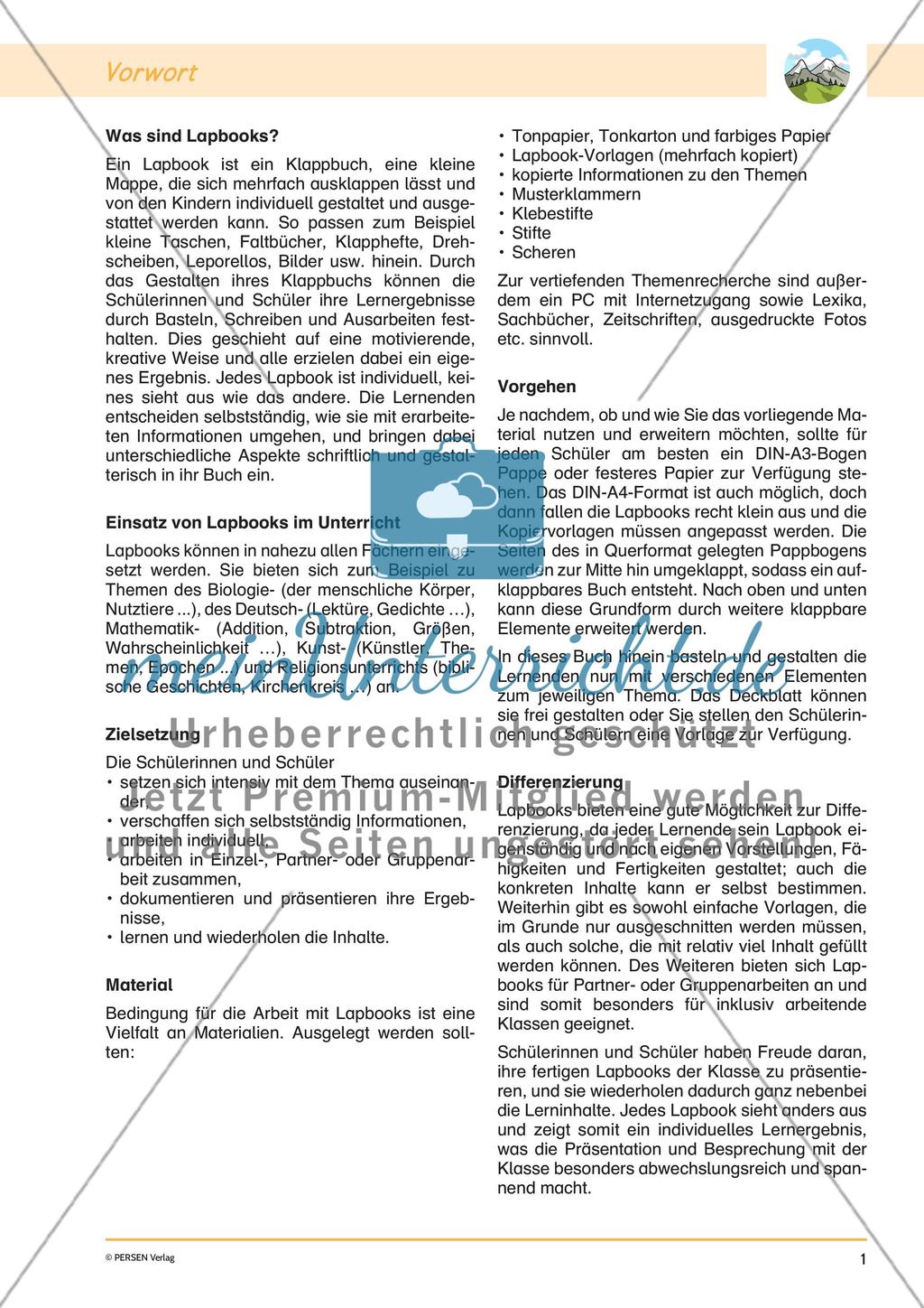 Lapbook: Die Alpen Preview 3