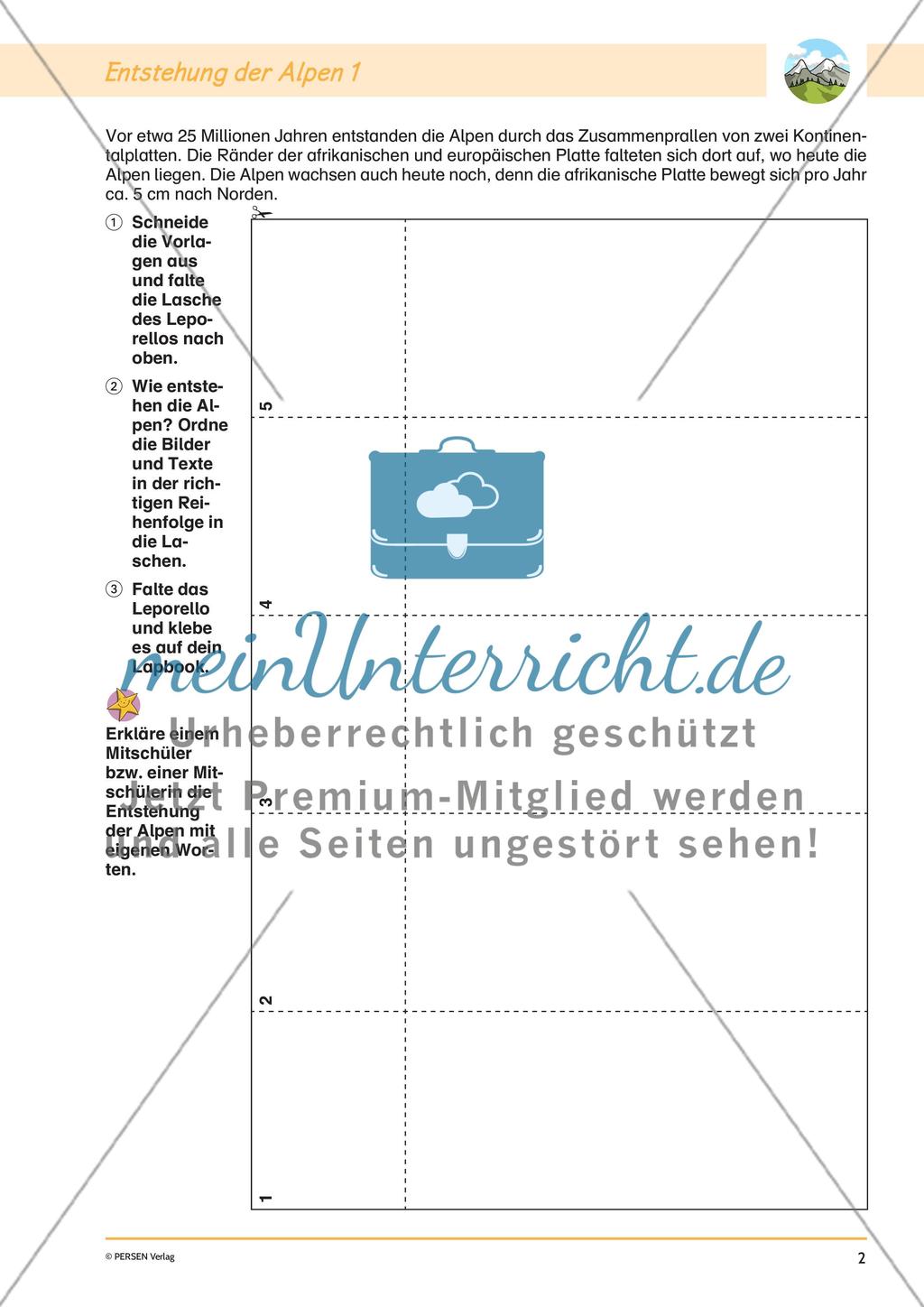 Lapbook: Die Alpen Preview 4