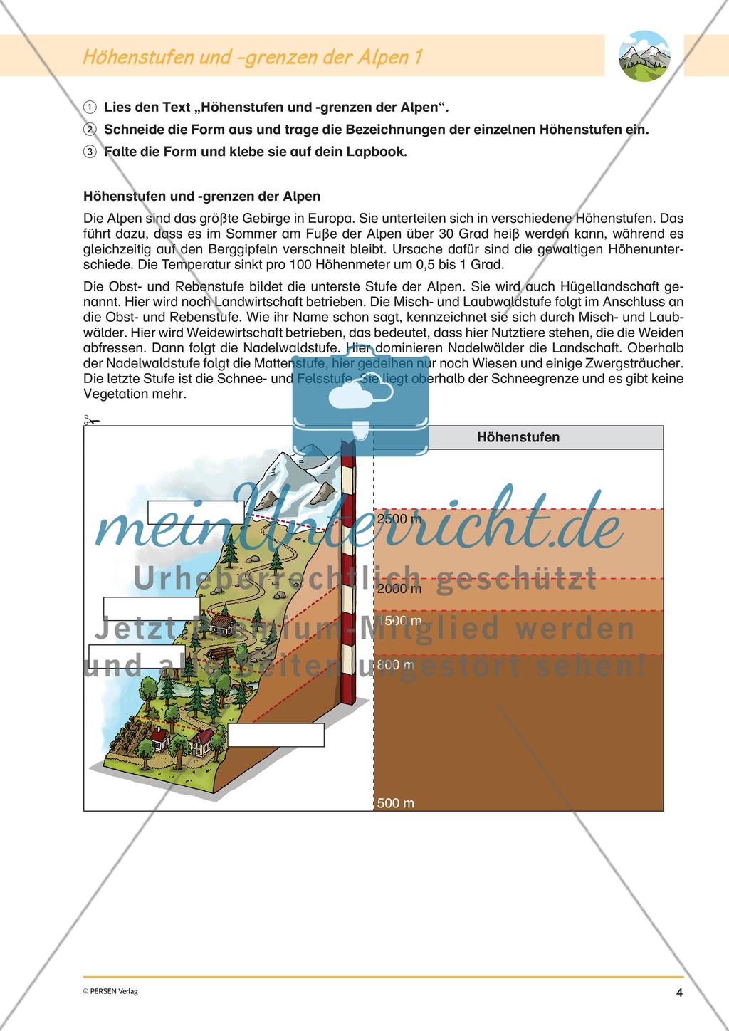 Lapbook: Die Alpen Preview 6