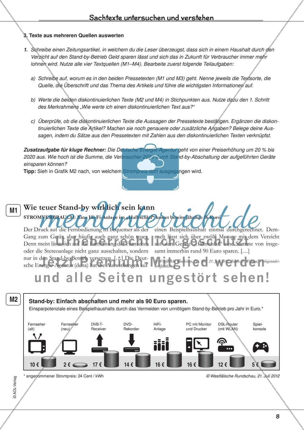 Sachtexte untersuchen und verstehen Preview 10