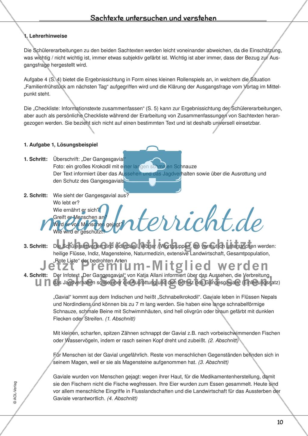 Sachtexte untersuchen und verstehen Preview 12
