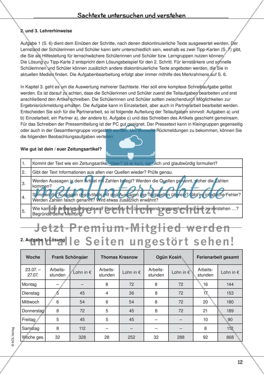 Sachtexte untersuchen und verstehen Preview 14