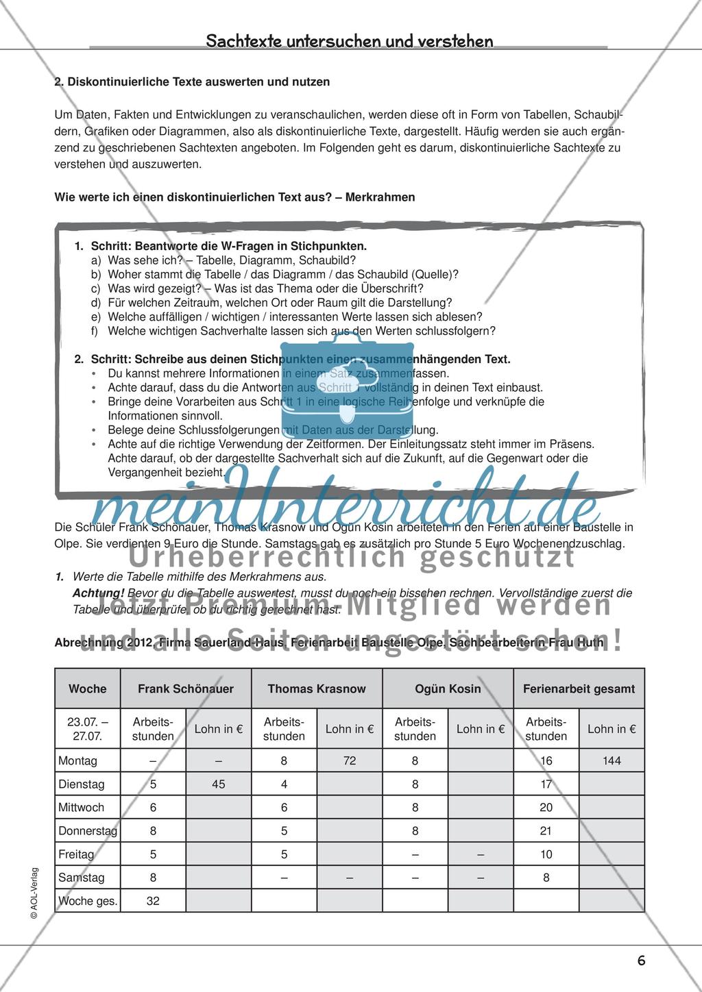 Sachtexte untersuchen und verstehen Preview 8