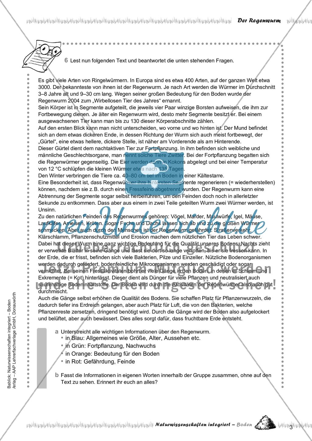 Boden, Bakterien und der Regenwurm Preview 5