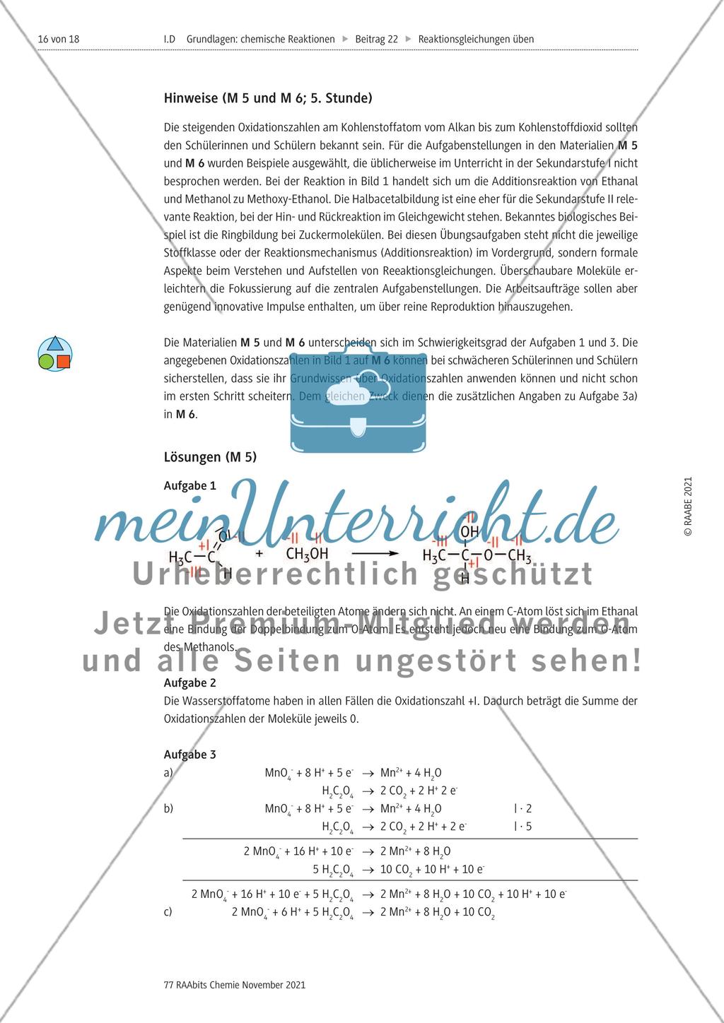 Reaktionsgleichungen Preview 11
