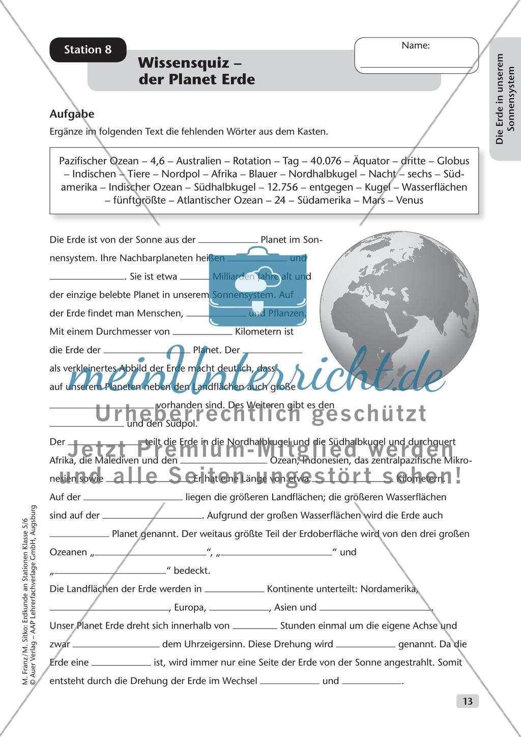 Die Erde in unserem Sonnensystem Preview 14
