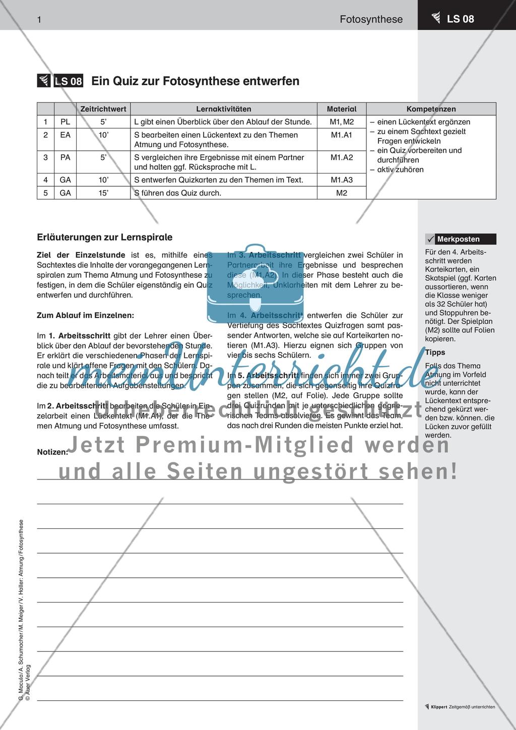 Ein Quiz zur Fotosynthese entwerfen Preview 2