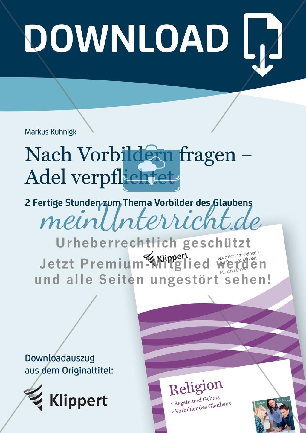 Nach Vorbildern fragen - Adel verpflichtet Preview 1