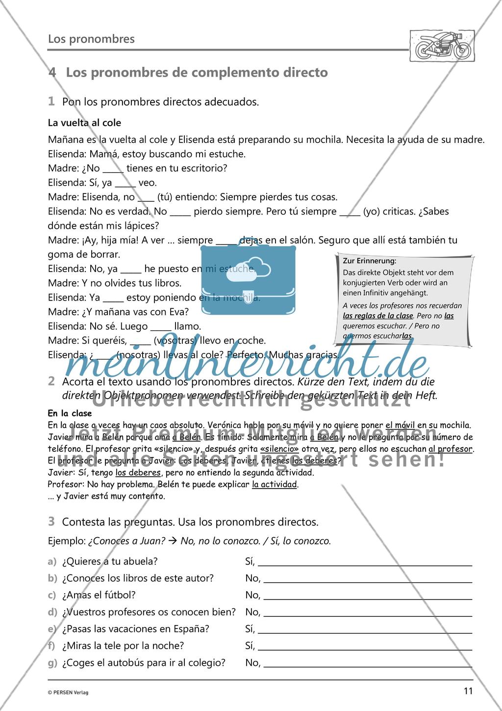 Los pronombres Preview 13