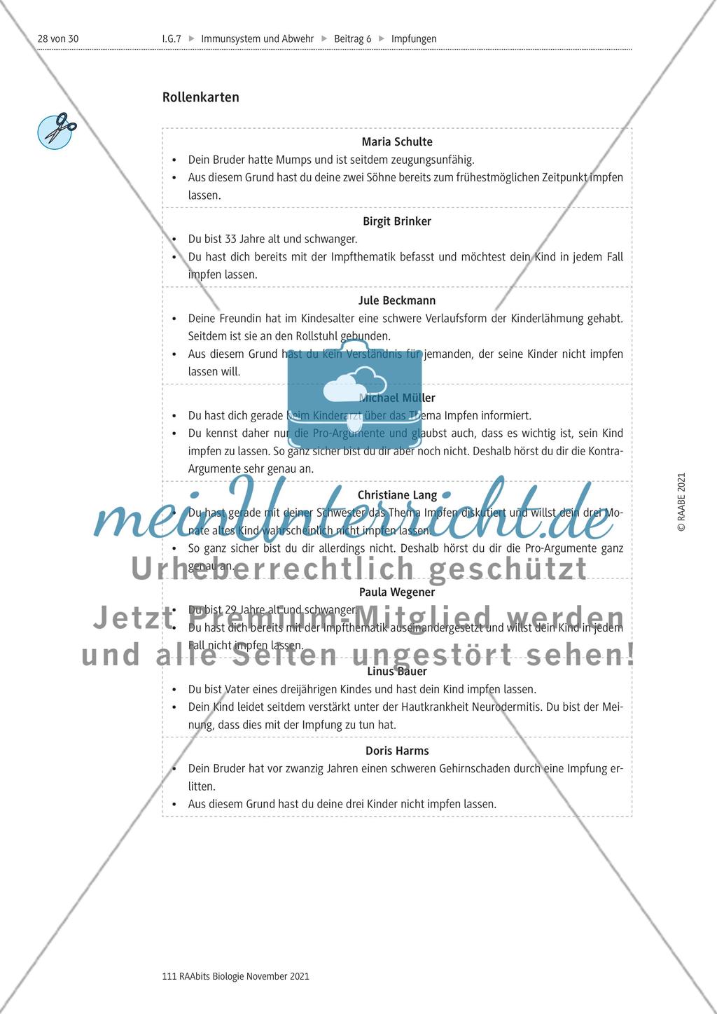 Aktive und passive Immunisierung M4M6 meinUnterricht