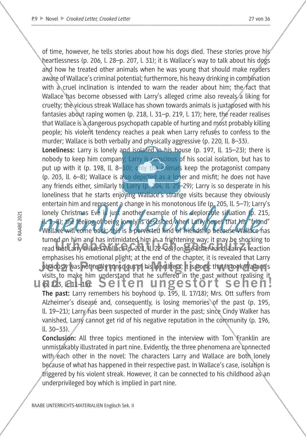 An analytical approach to