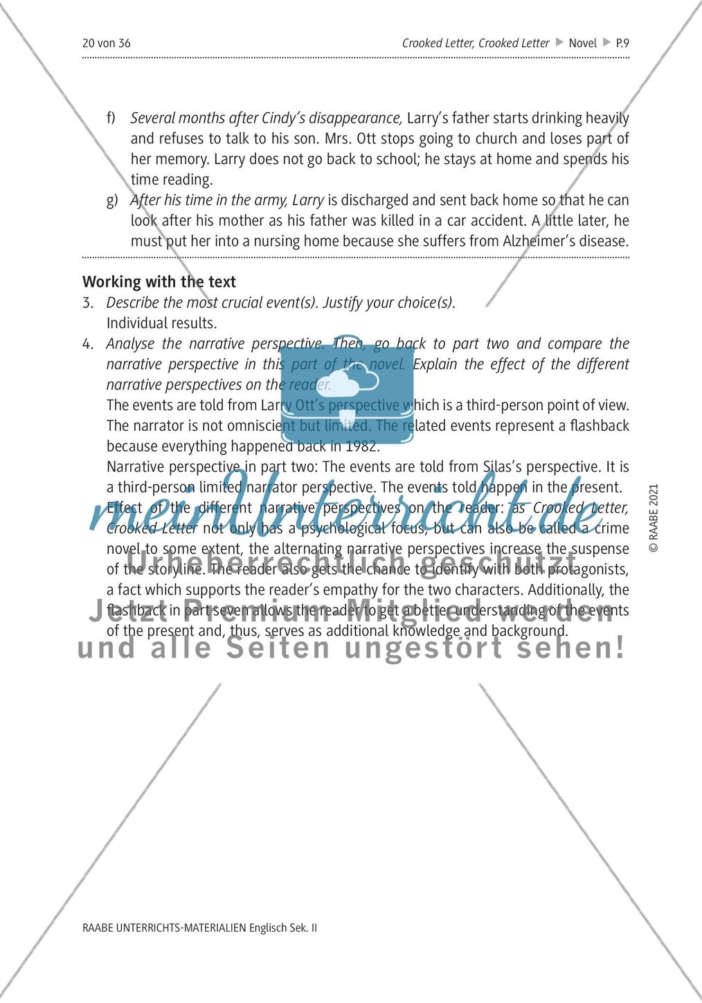 An analytical approach to