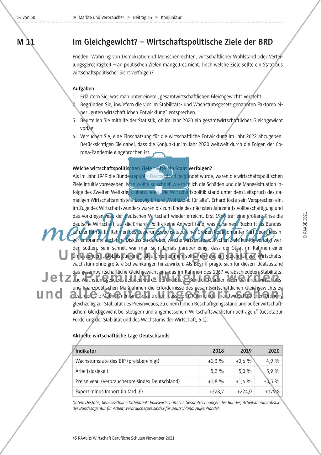 Wirtschaftliche Konjunktur - M1-M16 Preview 10
