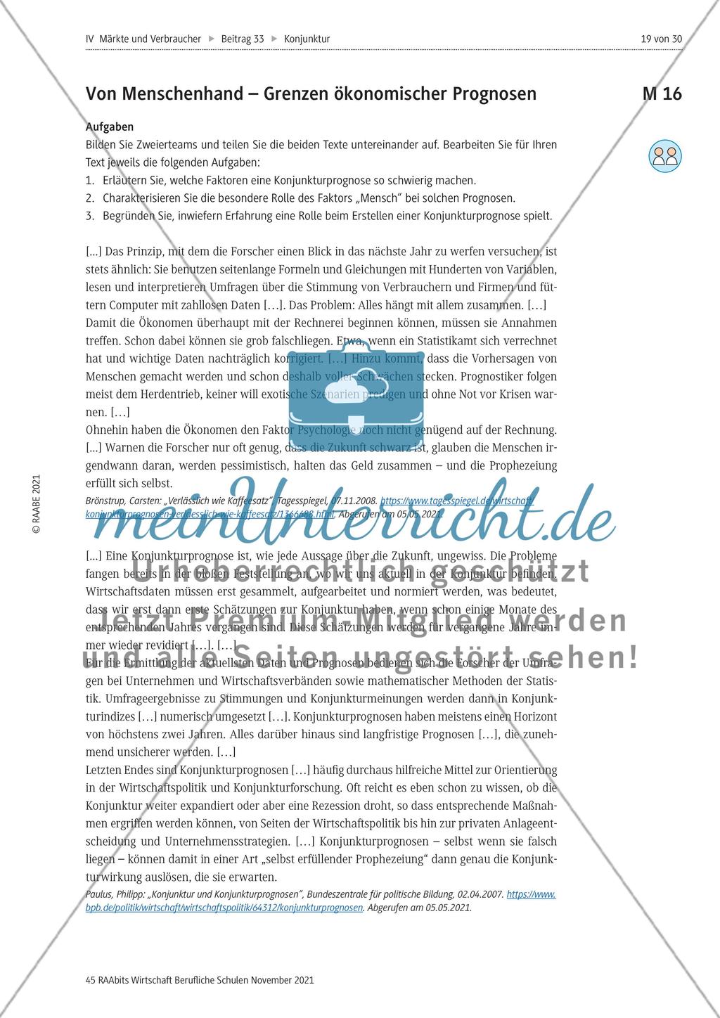 Wirtschaftliche Konjunktur - M1-M16 Preview 15