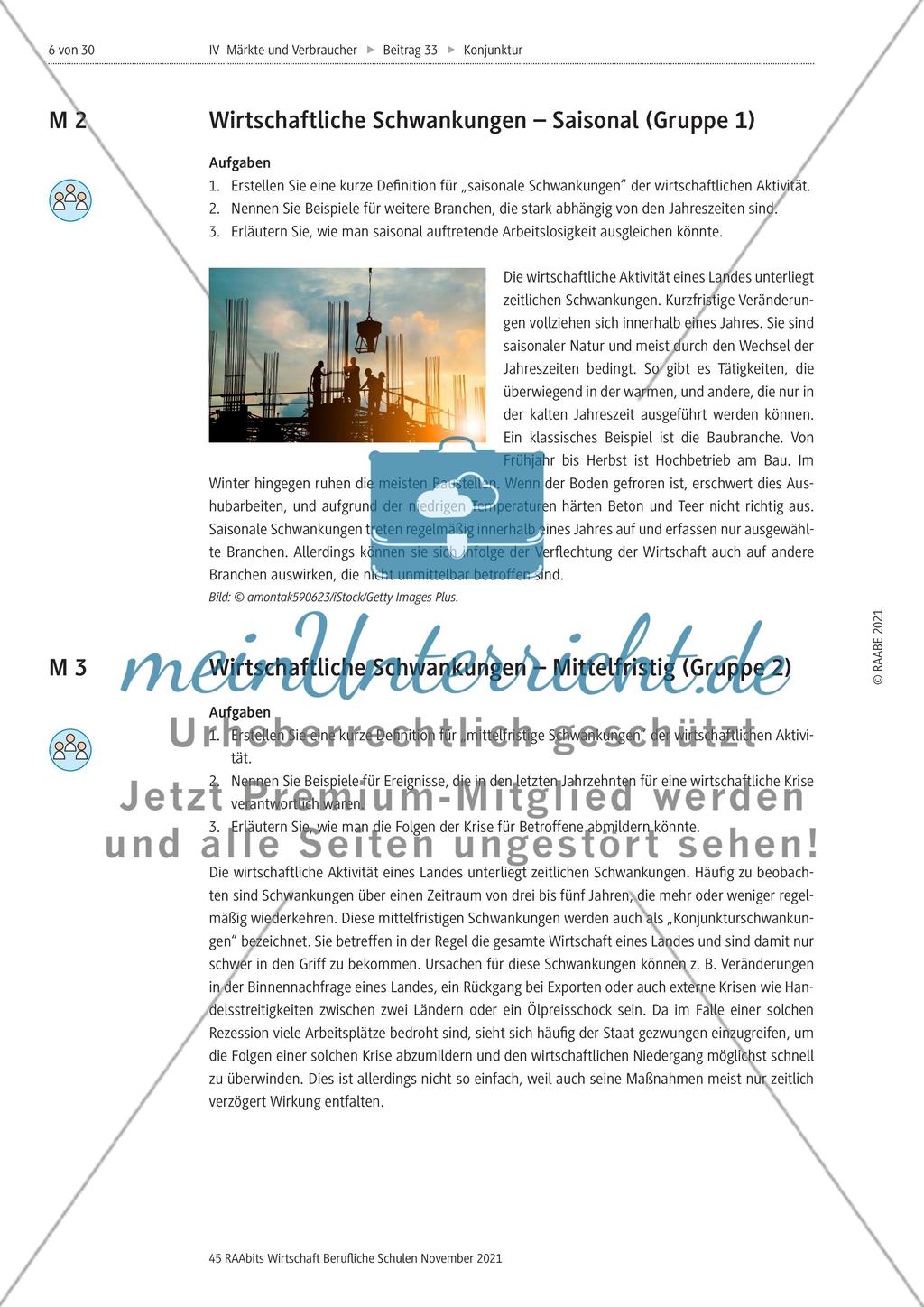 Wirtschaftliche Konjunktur - M1-M16 Preview 2