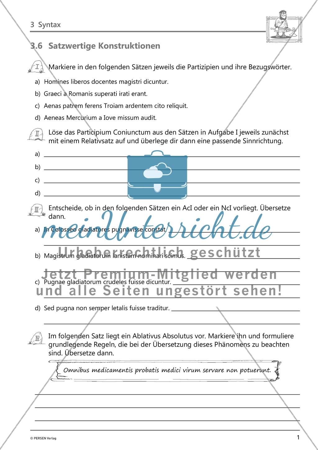 Satzwertige Konstruktionen - meinUnterricht