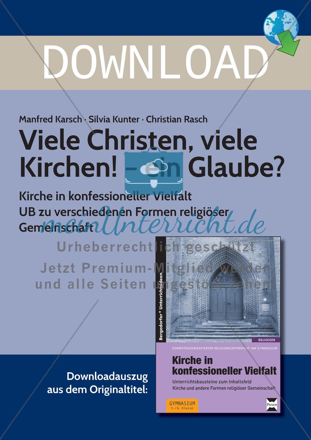 Viele Christen, viele Kirchen! - ein Glaube? Preview 1