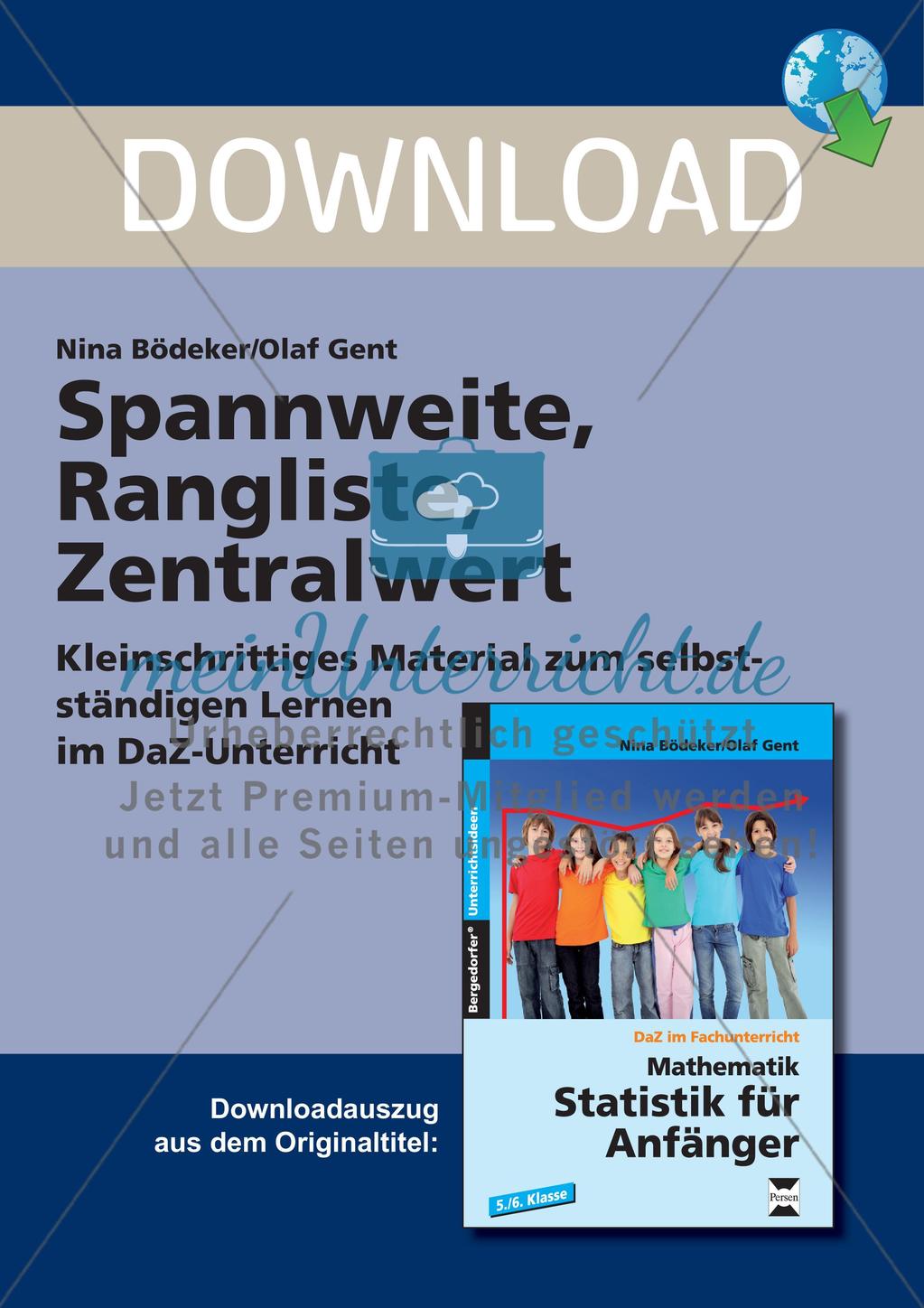 Spannweite, Rangliste, Zentralwert Preview 1