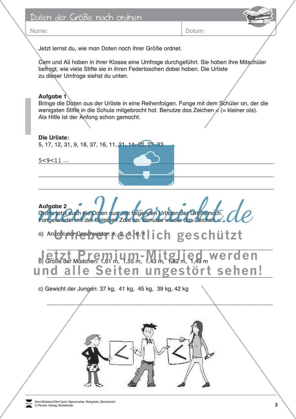 Spannweite, Rangliste, Zentralwert Preview 5