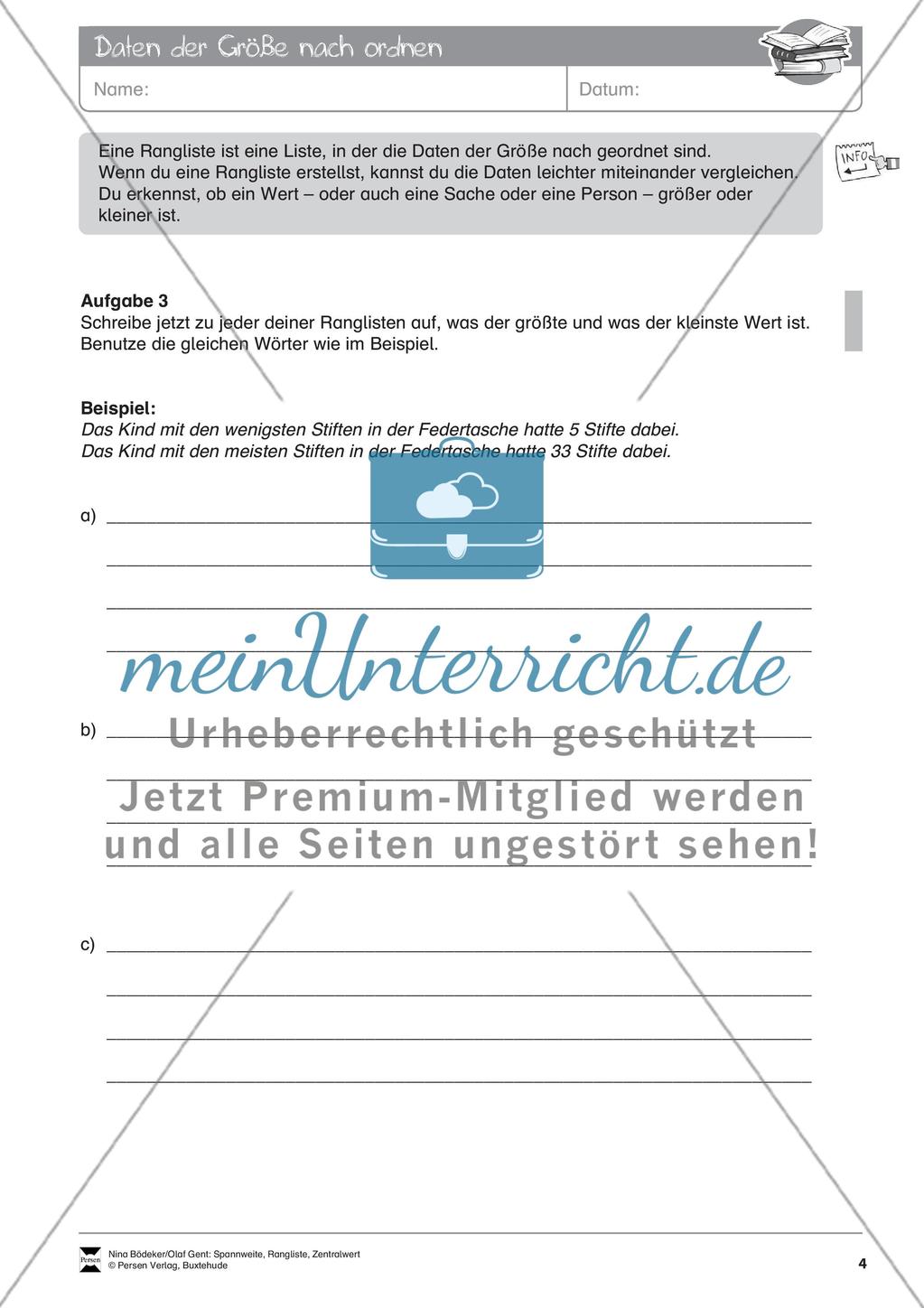 Spannweite, Rangliste, Zentralwert Preview 6