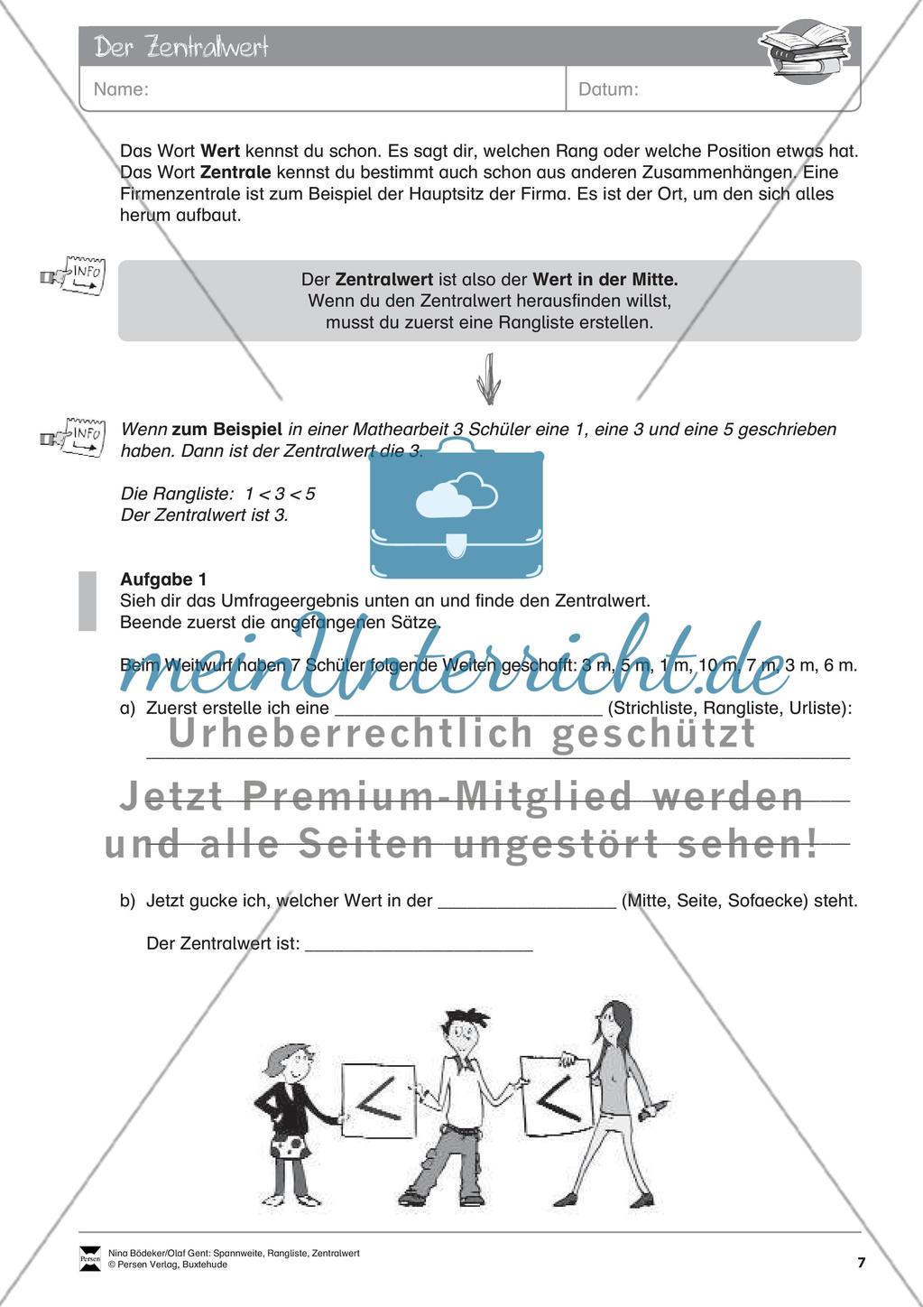Spannweite, Rangliste, Zentralwert Preview 9