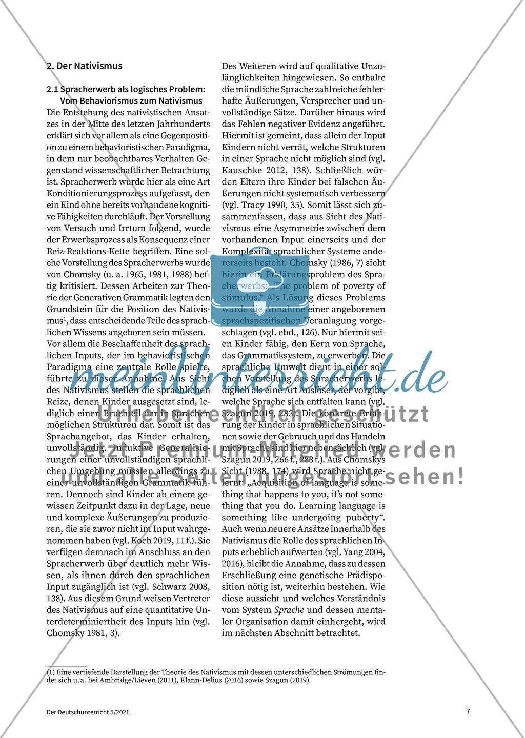 Theorien des Spracherwerbs Preview 2