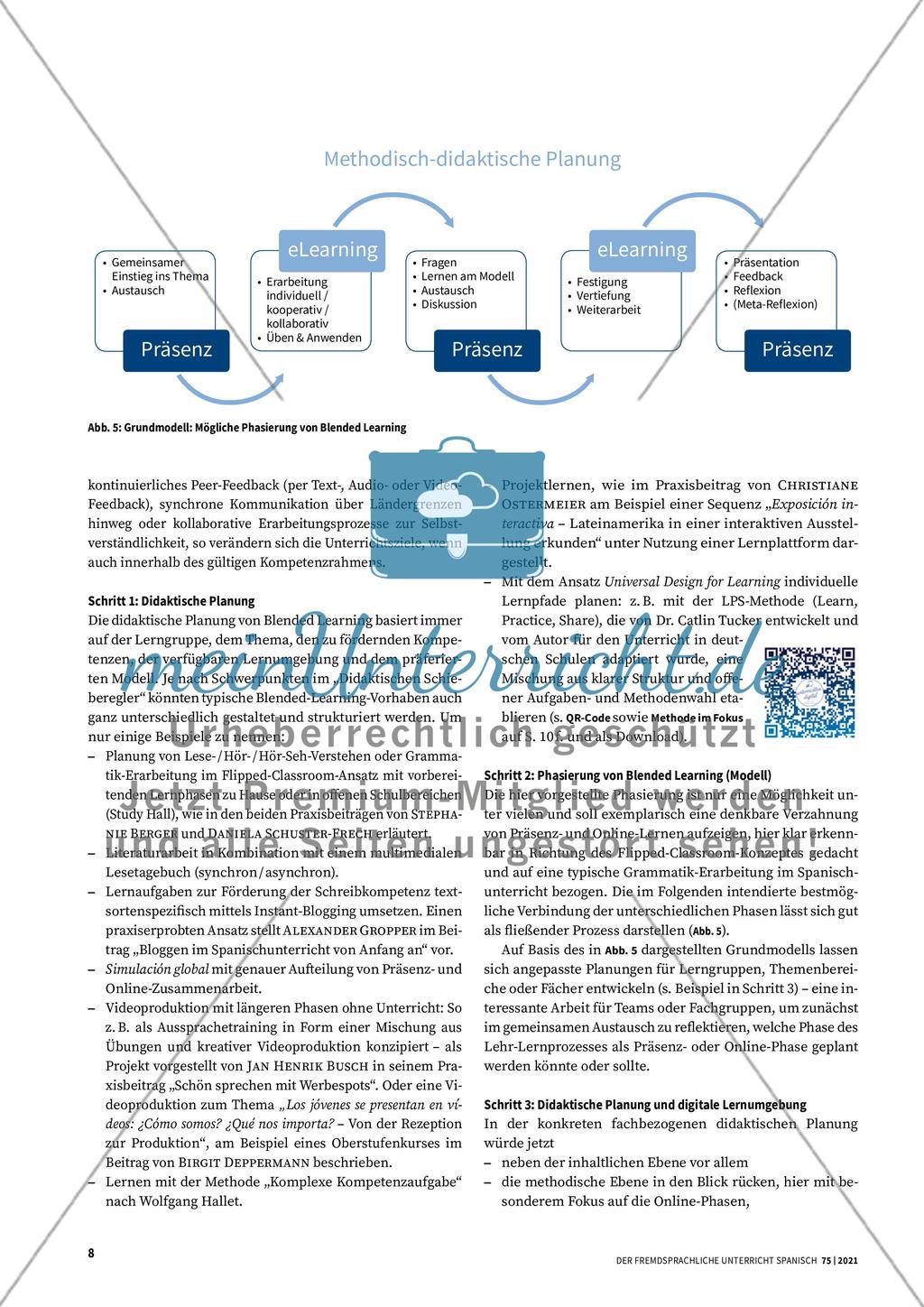 Vamos avanzando - Unterrichtsentwicklung durch Blended Learning Preview 7